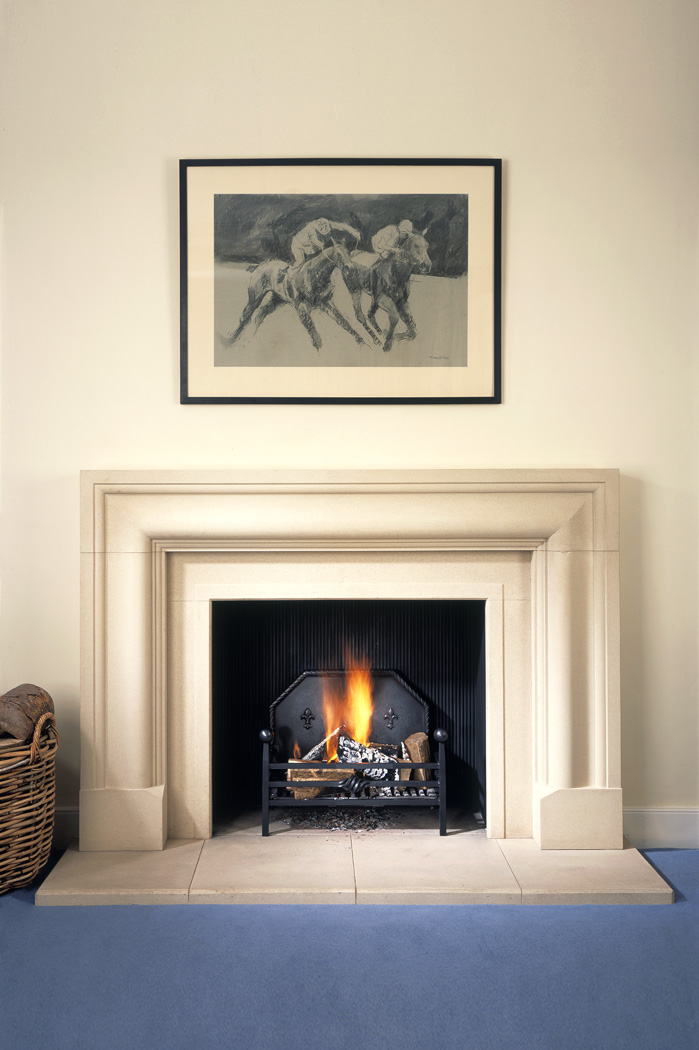 Cast stone fireplace design